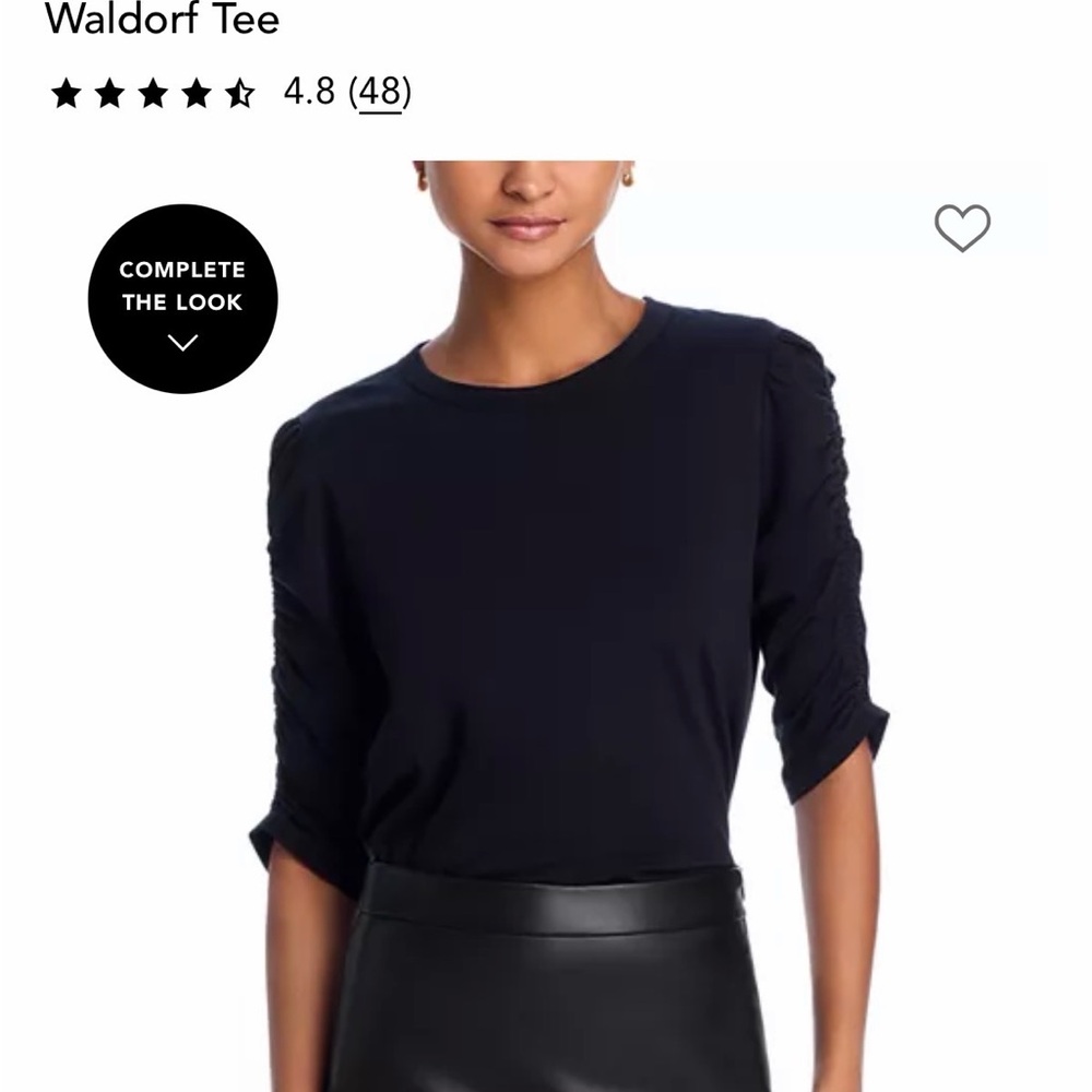 Veronica Beard Black Waldorf Tee